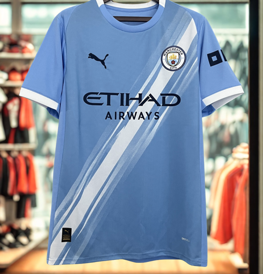 Camisa do Manchester City 2025/26 | Tradição e Modernidade em Azul e Branco!